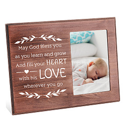 MDF Wood Photo Frames, for Tabletop Display Photo Frame, Rectangle, Word, 195x254x12mm(DIY-WH0231-054)