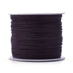Nylon Thread, Nylon Jewelry Cord for Custom Woven Jewelry Making, Coconut Brown, 0.6mm, about 142.16 yards(130m)/roll(NWIR-D055-0.6mm-04)