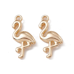 Alloy Pendants, Crane Charm, Golden, 24.5x13x4mm, Hole: 1.8mm(PALLOY-K259-01G)