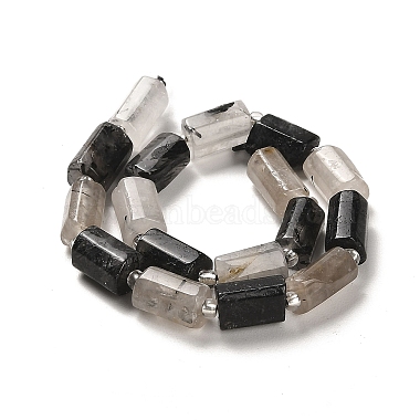 Natural Black Rutilated Quartz Beads Strands(G-N327-06-30)-3