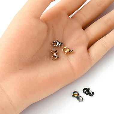 5Pcs 5 Colors 304 Stainless Steel Lobster Claw Clasps(STAS-YW0001-57)-4