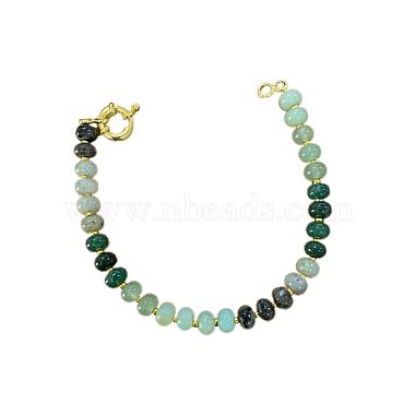 Mixed Color Flat Round Mixed Stone Bracelets