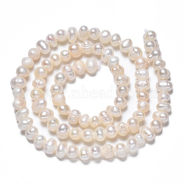 brins de perles de culture d'eau douce naturelles(PEAR-N013-04B)-2
