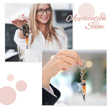 4Pcs 4 Colors Silicone Keychains(KEYC-FH0001-59)-6