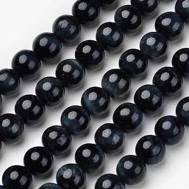10mm MarineBlue Round Tiger Eye Beads
