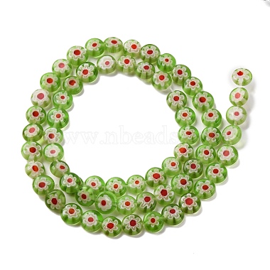 Handmade Millefiori Lampwork Beads Strands(LAMP-G164-11H)-2