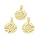 Rack Plating Brass Micro Pave Clear Cubic Zirconia Pendants(KK-C011-13G)-3