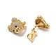Rack Plating Brass Micro Pave Cubic Zirconia Clip-on Earring(EJEW-C057-09G)-1