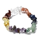 bracelets extensibles en perles de pierres précieuses naturelles mélangées et de copeaux de verre(BJEW-E090-01)-1