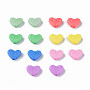 Opaque Acrylic Beads, Dyed, Heart with Word Love, Mixed Color, 10x13.5x4.5mm, Hole: 1.8mm, about 2300pcs/500g
