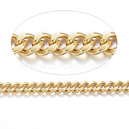 3.28 Feet 304 Stainless Steel Curb Chains, Unwelded, for Jewelry Making, Golden, 3x2x0.8mm(X-CHS-P003-08G)