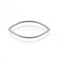 Stainless Steel Linking Rings, Marquise Links, Horse Eye, Stainless Steel Color, 21.5x10.5x0.8mm, Inner Diameter: 8.5x19mm(STAS-WH0014-08A)