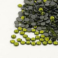 Glass Hotfix Rhinestone, Grade AA, Flat Back & Faceted, Half Round, Olivine, SS10, 2.7~2.8mm, about 1440pcs/bag(RGLA-A019-SS10-228)