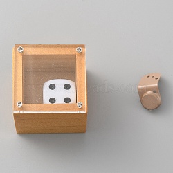 Wood Dice, Magic Prop, BurlyWood, 38.5x38.5x34mm(AJEW-WH0413-10)