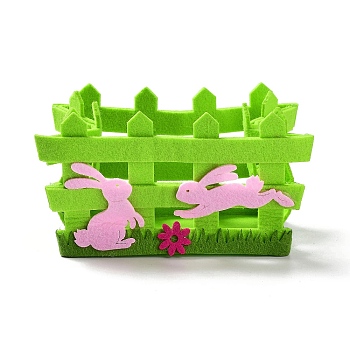 Easter Non-woven Fabric Basket Display Decorations, for Home Desktop Decoration, Rabbit, 160x110x105mm