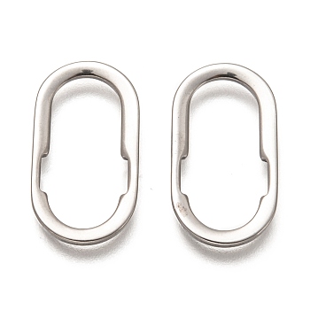 201 Stainless Steel Linking Rings, Oval, Stainless Steel Color, 22x12x1.5mm, inner diameter: 18x8~9.5mm.