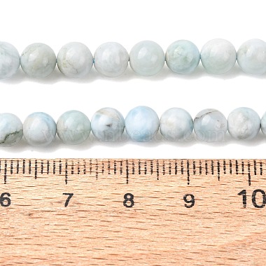 Natural Larimar Beads Strands(G-B156-A01-6mm-01)-3