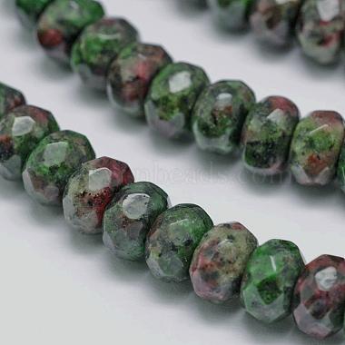 8mm Rondelle Ruby in Zoisite Beads