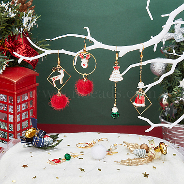 137Piece DIY Christmas Style Earring Kits(DIY-SC0015-14)-5