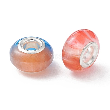 24pcs 6 couleurs perles européennes en résine rondelle(RPDL-YW0001-08)-2