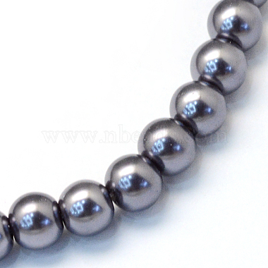 Baking Painted Pearlized Glass Pearl Round Bead Strands(HY-Q330-8mm-73)-2