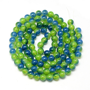 Baking Painted Glass Beads Strands(DGLA-Q023-8mm-DB63)-2