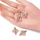 Alloy Enamel Connector Charms with Synthetic Turquoise(FIND-YW0003-52)-4