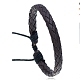 PU Imitation Leather Braided Cord Bracelets for Women(BJEW-M290-01K)-1