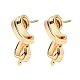 Brass Stud Earrings Findings(KK-K351-24G)-1