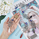 1 Set Hamsa Hand & Evil Eye Hanging Ornament with Bullet Gemstone Charm(PALLOY-FH0007-43A)-3