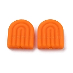 Silicone Beads, Arch, Dark Orange, 19x16.5x5.5mm, Hole: 2mm(SIL-WH0001-38H)