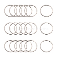 304 Stainless Steel Linking Ring, Ring, Stainless Steel Color, 20x0.8mm(X-STAS-S079-12A)