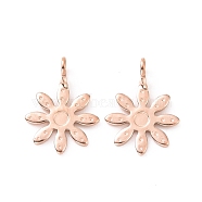 Ion Plating(IP) 304 Stainless Steel Pendants, Flower, Rose Gold, 10x7x2mm, Hole: 1mm(STAS-E161-05RG)
