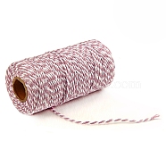 100M Macrame 2-Ply Cotton Braid Thread, with Spool, Round, Thistle, 2mm, about 109.36 Yards(100m)/Roll(MAKN-PW0001-097A-11)