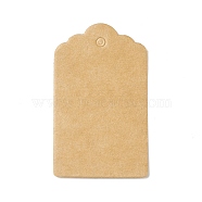 100Pcs Kraft Paper Flower Head Gift Tags, Blank, BurlyWood, 5.05x3x0.05cm, Hole: 2.5mm(CDIS-B001-01B)