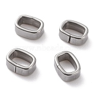304 Stainless Steel Quick Link Connectors, Oval, Stainless Steel Color, 7x5x3mm, Inner Diameter: 5x3mm(STAS-G243-12P)