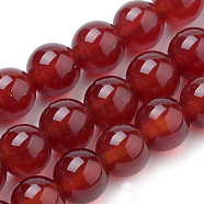 Natural Carnelian Beads Strands, Dyed, Round, 8mm, Hole: 1mm, about 50pcs/strand, 15.7 inch(G-S259-32-8mm)