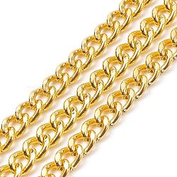 Iron Curb Chains, Unwelded, Nickel Free, Golden, Link: 12x8.5x2.5mm(CH-XCP0001-25)