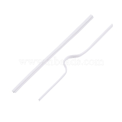 PE Nose Bridge Wire for Mouth Cover, with Galvanized Iron Wire Single Core Inside, DIY Disposable Mouth Cover Material, White, 15cm(5.9 inch) , 4mm wide(AJEW-E034-59C-03)