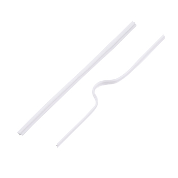 PE Nose Bridge Wire for Mouth Cover, with Galvanized Iron Wire Single Core Inside, DIY Disposable Mouth Cover Material, White, 15cm(5.9 inch) , 4mm wide