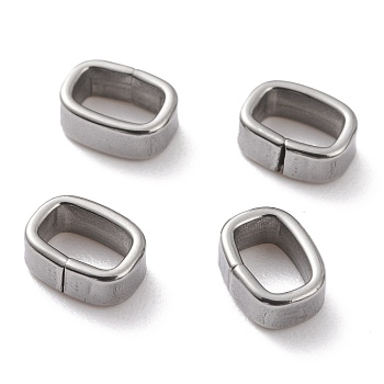 304 Stainless Steel Quick Link Connectors, Oval, Stainless Steel Color, 7x5x3mm, Inner Diameter: 5x3mm