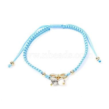Adjustable Natural Gemstone Braided Bracelets(BJEW-JB07026)-2