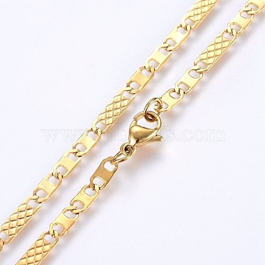 304 Stainless Steel Mariner Link Chains Necklaces(NJEW-P223-08G)-2