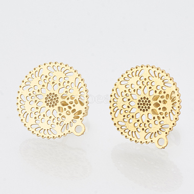 Golden Stainless Steel Stud Earrings