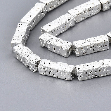Electroplated Natural Lava Rock Beads Strands(X-G-T114-63S)-6