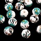 Floral Printed Porcelain Beads(X-PORC-Q199-8mm-17)-1