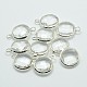 Silver Color Plated Brass Glass Pendants(GLAA-J018B-S)-2