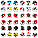 48Pcs 6 Colors Plastic Craft Eye, for DIY Doll Toys Puppet Plush Animal Making, Half Round, Mixed Color, 23x12mm, Inner Diameter: 21mm, 8pcs/color(DIY-GF0013-64)