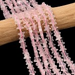 Natural Rose Quartz Beads Strands, Star, 6x6x2mm, Hole: 0.7mm, about 72pcs/strand, 14.96''(38cm)(G-F817-A01-01)