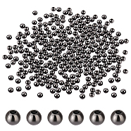 Elite 500Pcs Rack Plating Brass Beads, Long-Lasting Plated, Round, Gunmetal, 4x3mm, Hole: 1.5mm(KK-PH0005-31B)